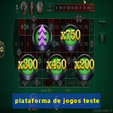 plataforma de jogos teste